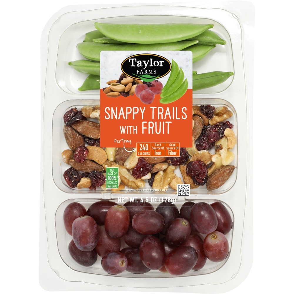 slide 1 of 1, Taylor Farms Snappy Trails With Fruit Snack Pack, 4.5 oz