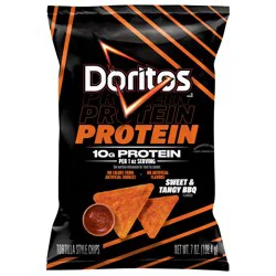 Doritos Sweet & Tangy BBQ Protein Tortilla Chips, 7 oz
