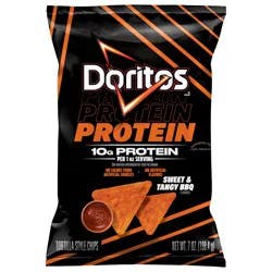 Doritos Sweet & Tangy BBQ Protein Tortilla Chips, 7 oz