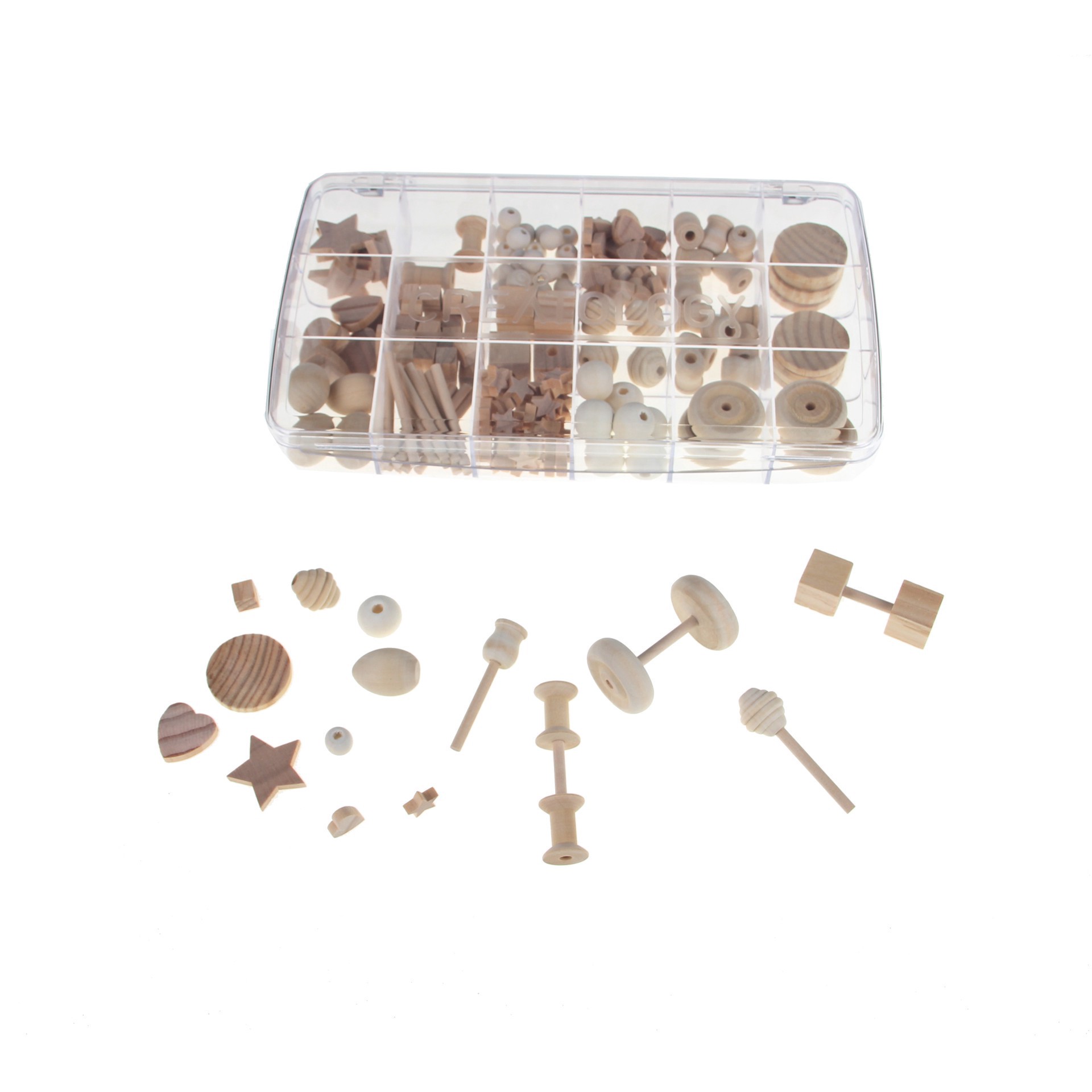 slide 2 of 5, Wood Crafting Assortment Kit By Creatology, 11.4 in x 6.7 in x 1.77 in