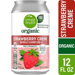 Simple Truth Organic Strawberry Cream Naturally Flavored Soda - 12 fl oz