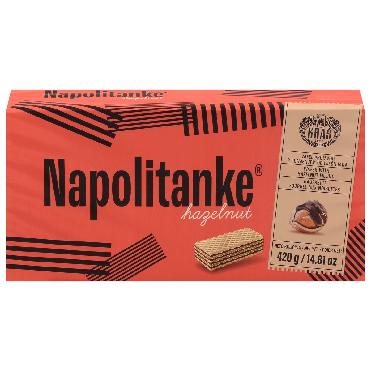 slide 2 of 4, Napolitanke Wafer with Hazelnut Filling 14.81 oz, 14.81 oz
