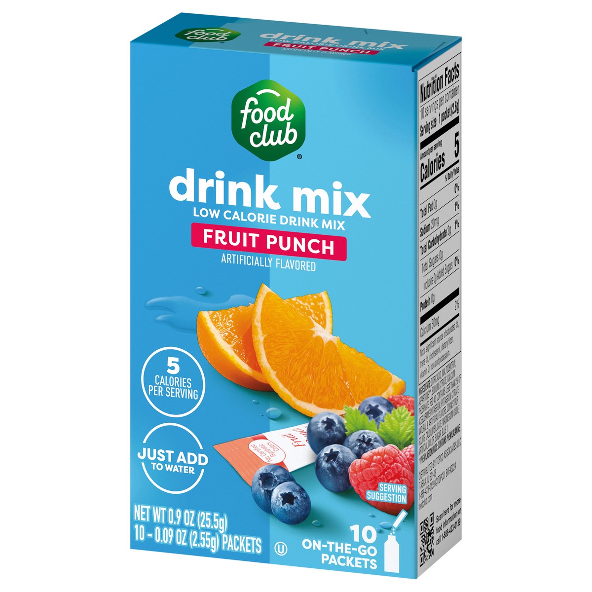 slide 4 of 12, Food Club +h To Go!, Fruit Punch Low Calorie Drink Mix- 10 ct, 10 ct