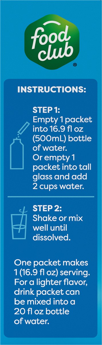 slide 11 of 12, Food Club +h To Go!, Fruit Punch Low Calorie Drink Mix- 10 ct, 10 ct