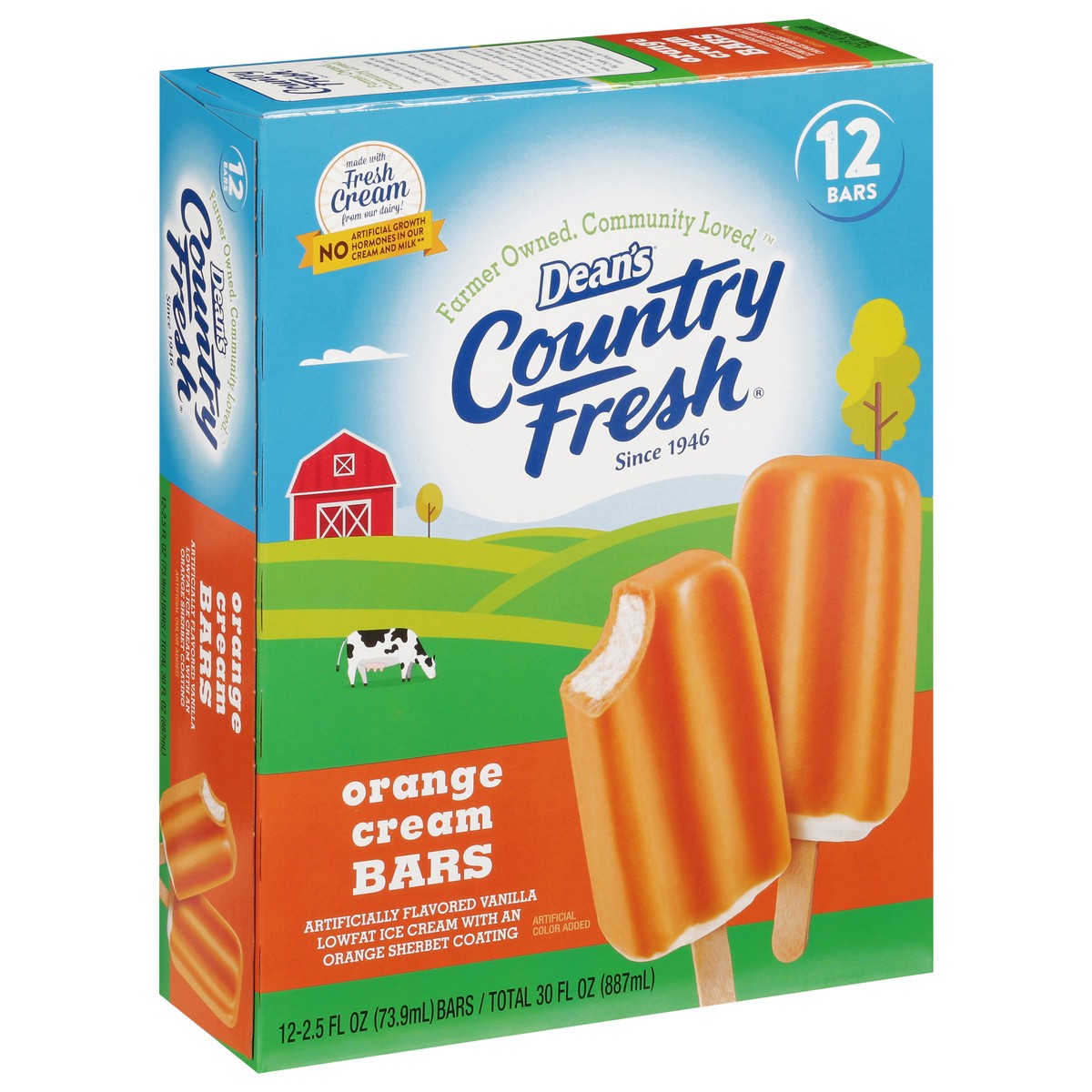 slide 9 of 13, Country Fresh Orange Cream Bars, 12 ct