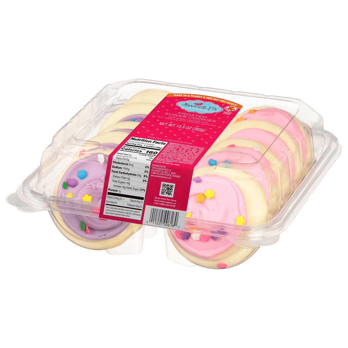 slide 3 of 9, Sweet P's Bake Shop Spring Lavender/Pink Frosted Sugar Cookies 13.5 oz, 13.5 oz