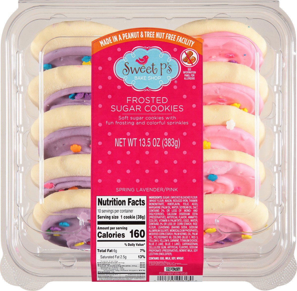 slide 6 of 9, Sweet P's Bake Shop Spring Lavender/Pink Frosted Sugar Cookies 13.5 oz, 13.5 oz