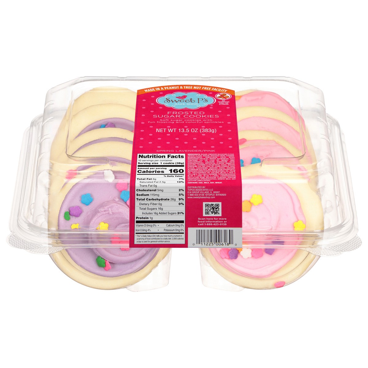 slide 1 of 9, Sweet P's Bake Shop Spring Lavender/Pink Frosted Sugar Cookies 13.5 oz, 13.5 oz