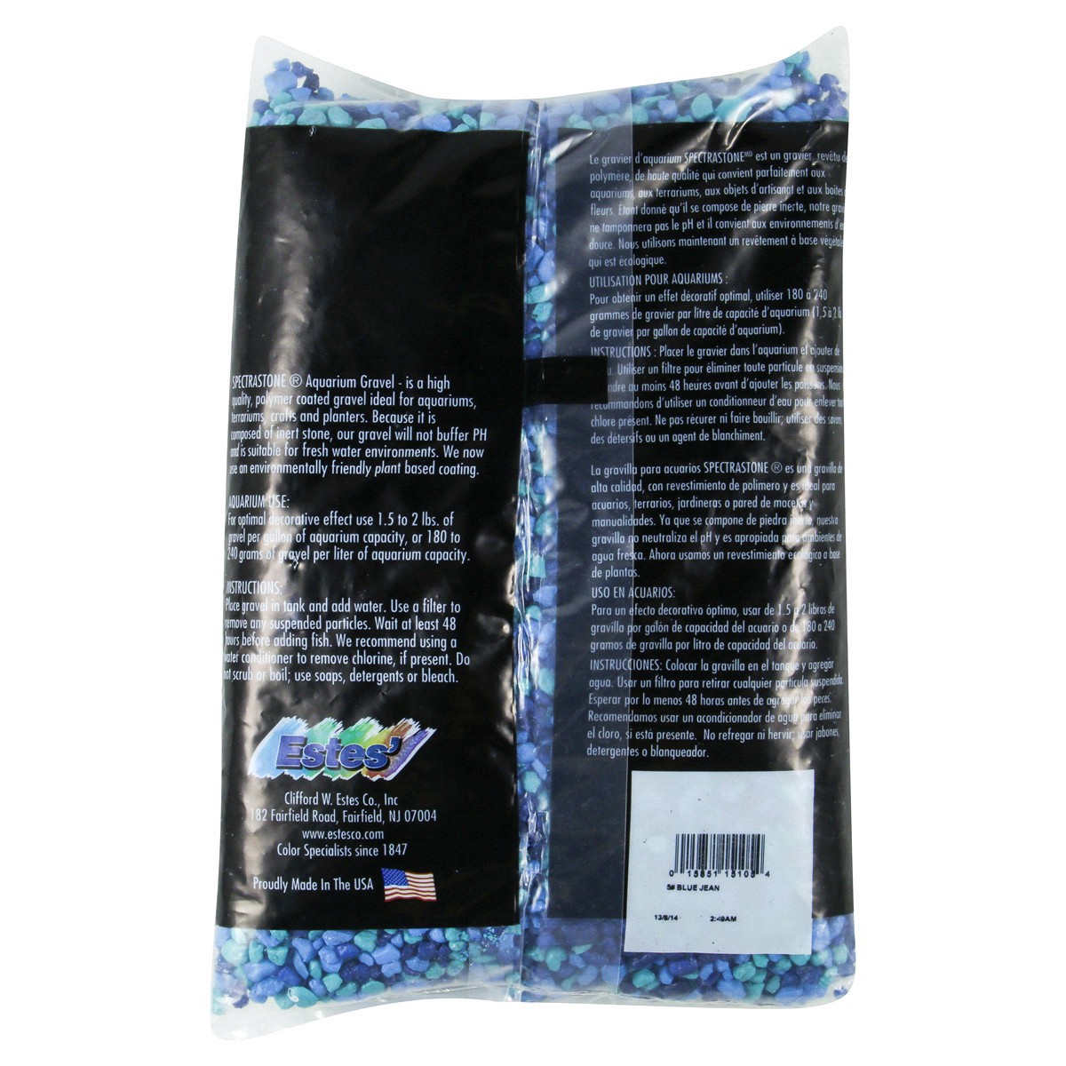 slide 2 of 2, ESTES Spectrastone Aquarium Gravel, Blue Jean, 5lb, 5 lb