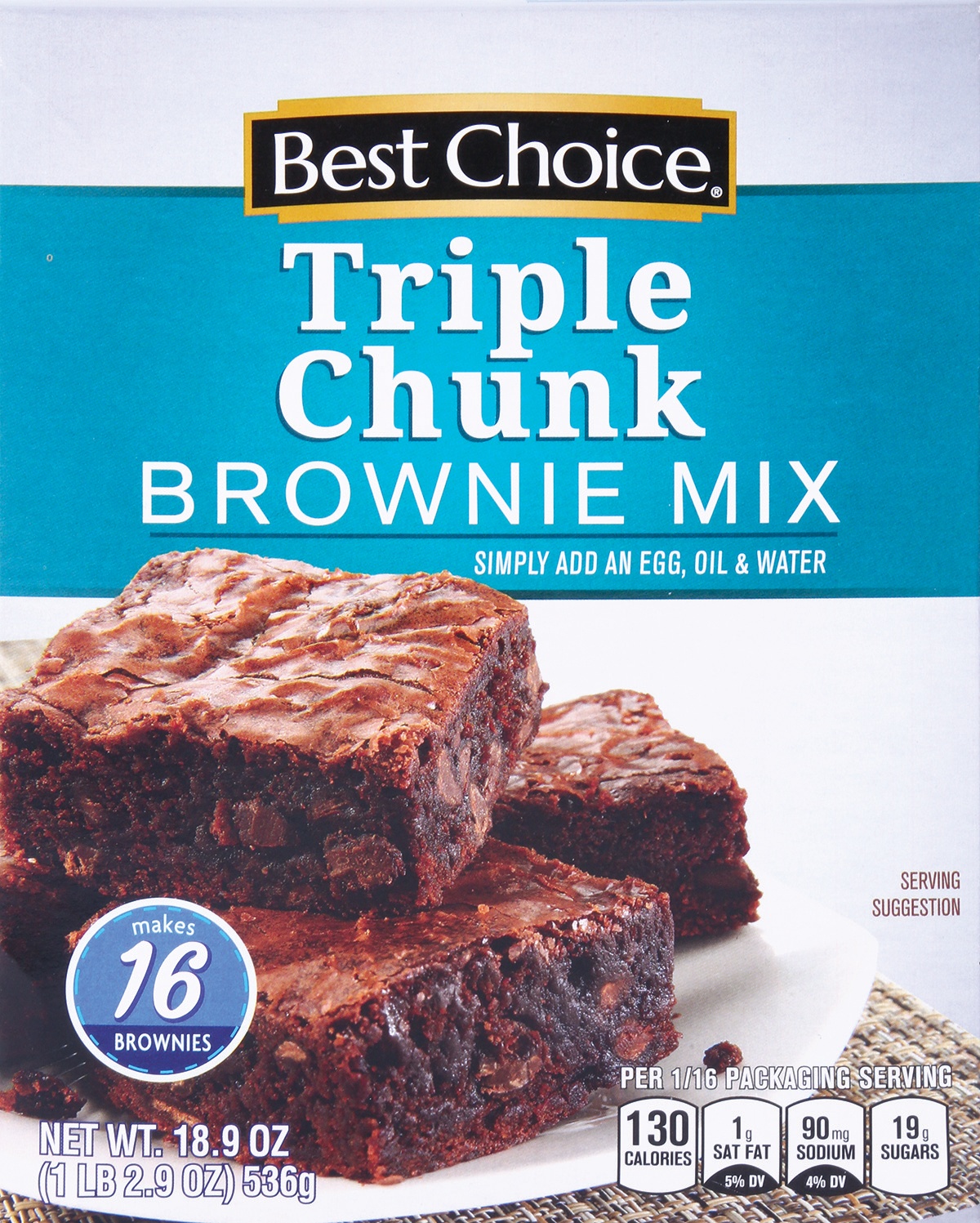 slide 1 of 1, Best Choice Chocolate Chunk Brownie Mix, 21.5 oz