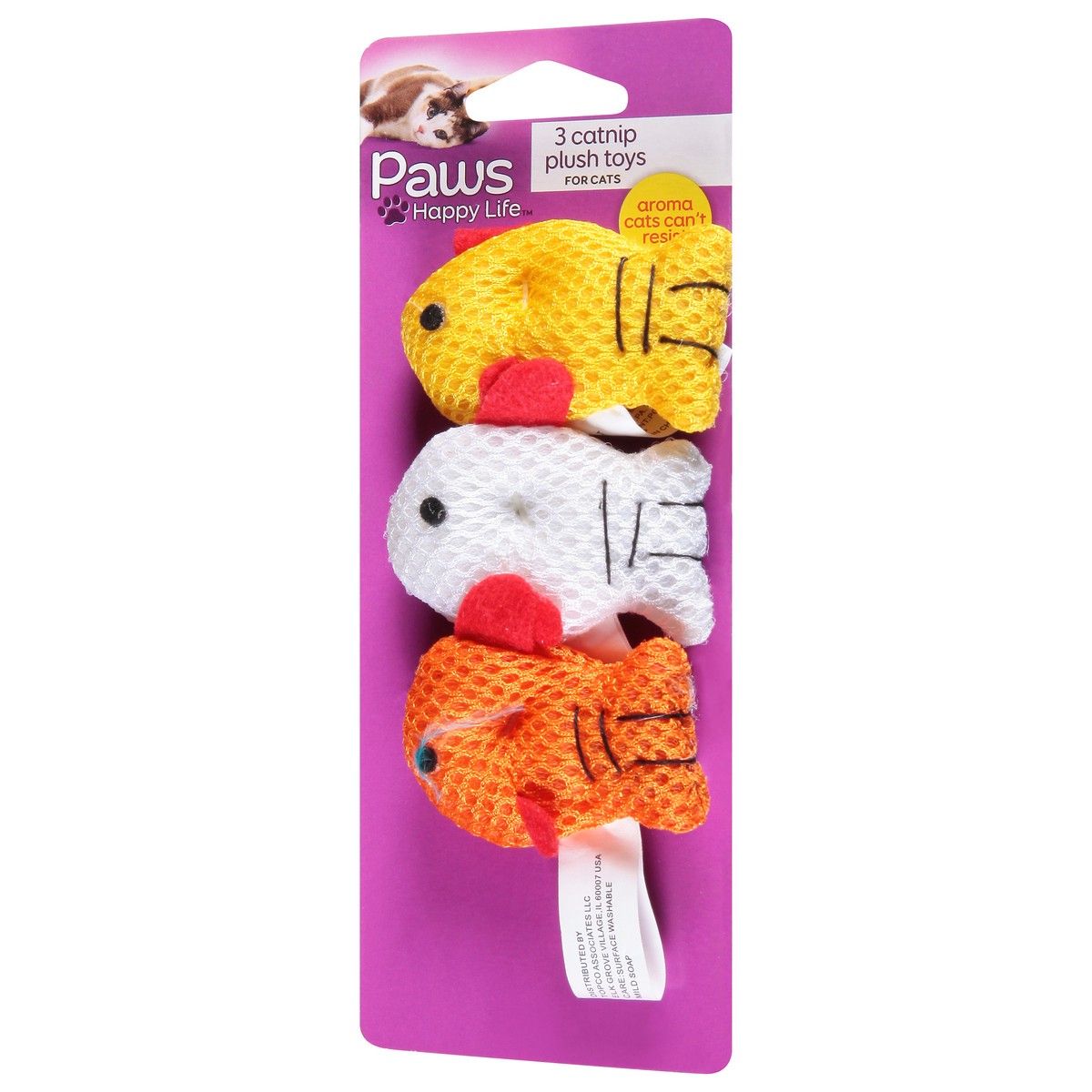 slide 7 of 12, Paws Happy Life Catnip Plush Toys 3 ea, 3 ct