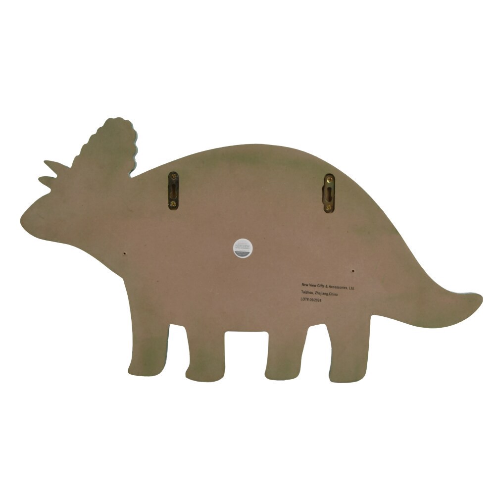 slide 3 of 4, New View Green Dino Shaped Letter Board Wall Haning, 1 ct