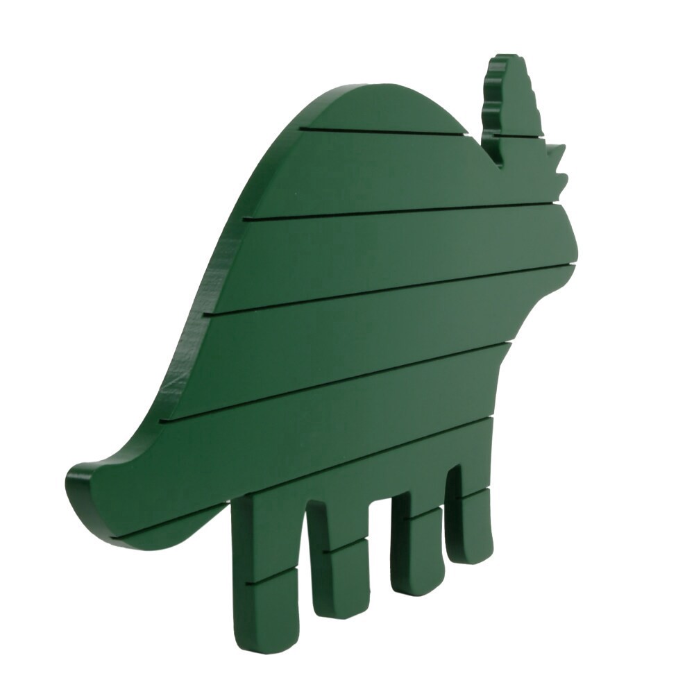slide 2 of 4, New View Green Dino Shaped Letter Board Wall Haning, 1 ct