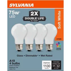 Sylvania A19 75 Watt LED Soft White Double Life Bulb