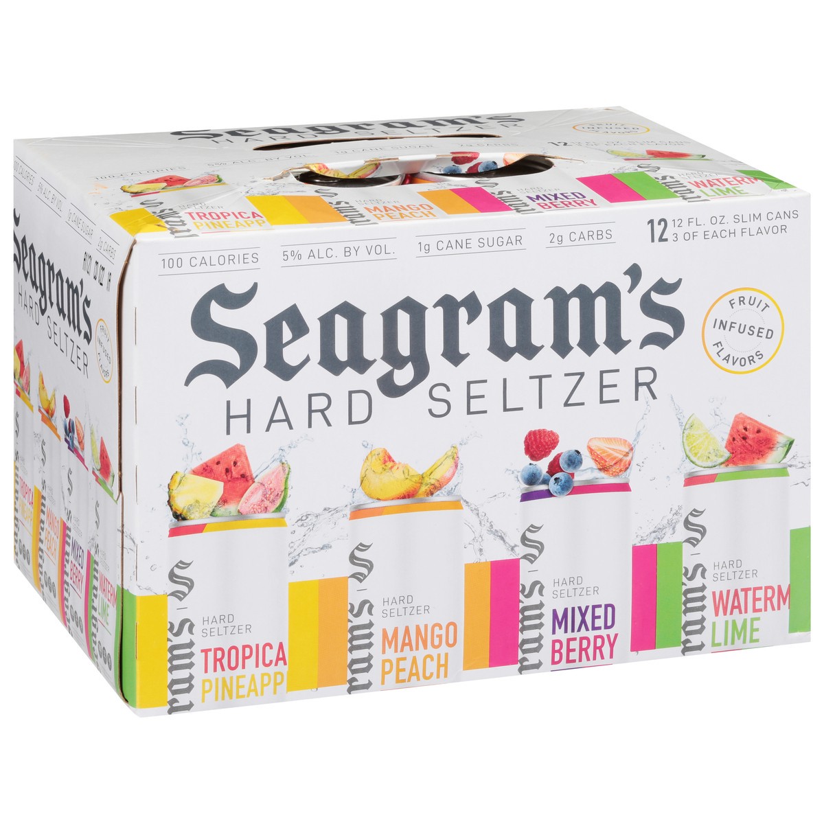 slide 2 of 9, Seagram's Hard Seltzer Assorted Beer 12 - 12 fl oz Cans, 12 ct