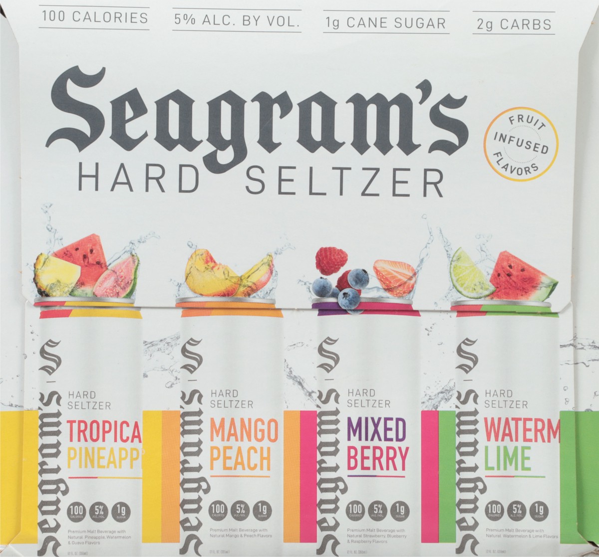 slide 7 of 9, Seagram's Hard Seltzer Assorted Beer 12 - 12 fl oz Cans, 12 ct