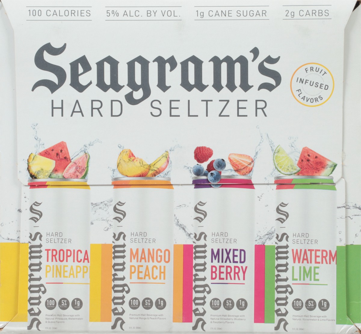 slide 8 of 9, Seagram's Hard Seltzer Assorted Beer 12 - 12 fl oz Cans, 12 ct