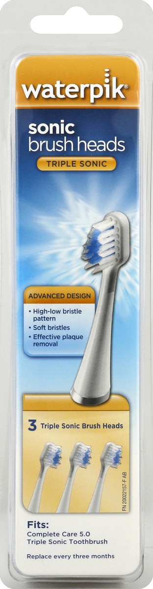slide 6 of 6, Waterpik Triple Sonic Replacement Electric Toothbrush Head - White, 1 ct
