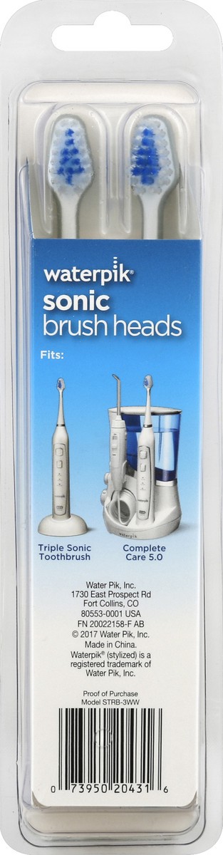 slide 5 of 6, Waterpik Triple Sonic Replacement Electric Toothbrush Head - White, 1 ct