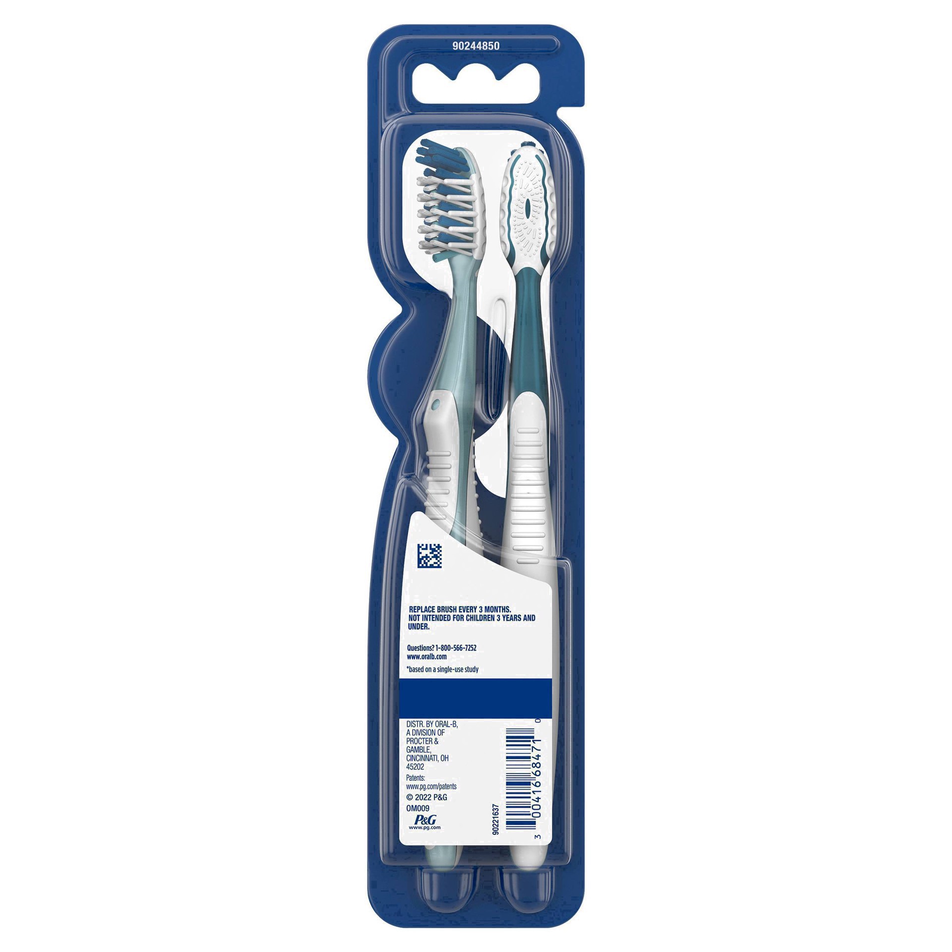 slide 91 of 116, Oral-B CrossAction All In One Toothbrushes, Medium, 2 ct