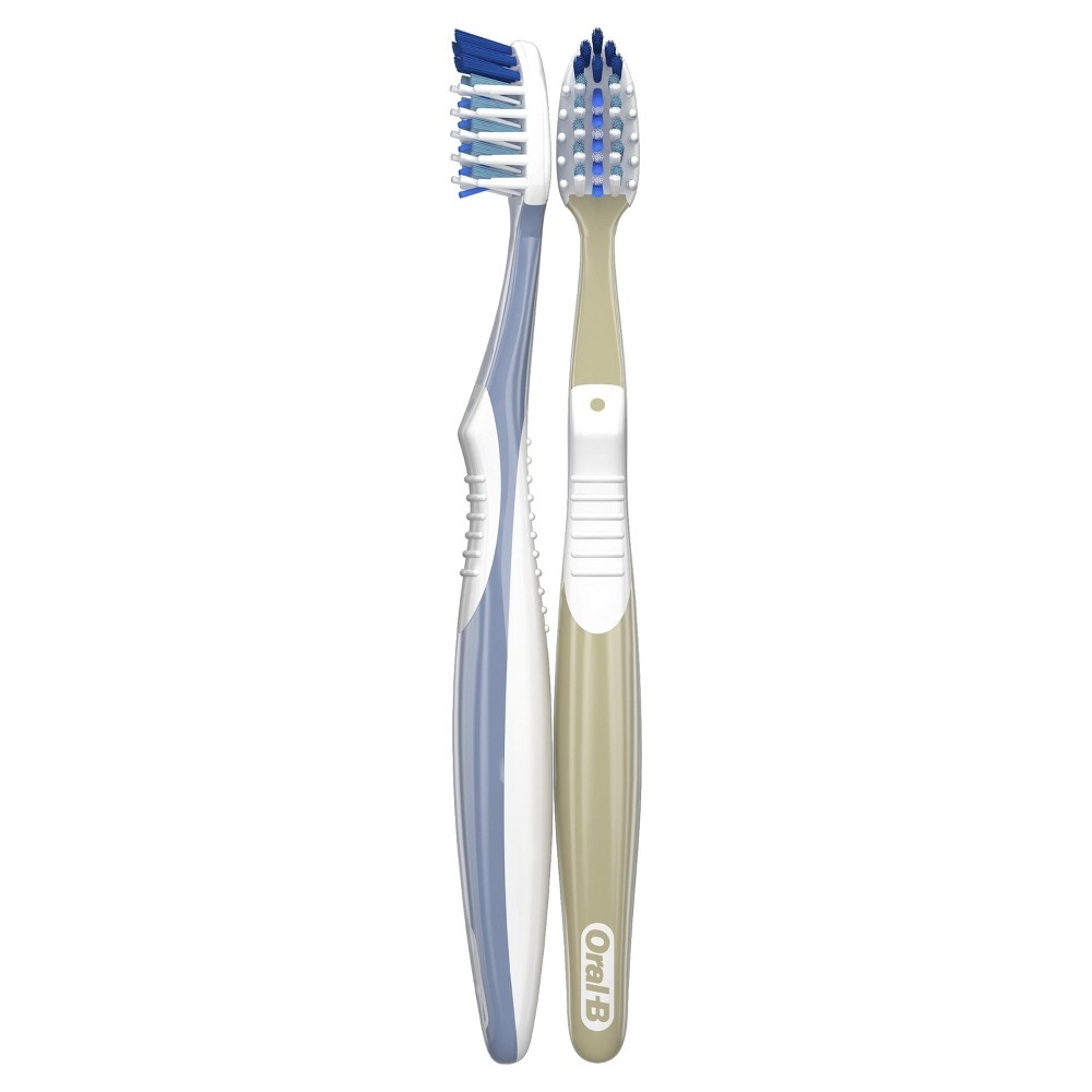 slide 7 of 9, Oral-B CrossAction All In One Toothbrushes, Medium, 2 ct