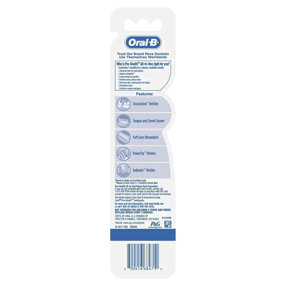 slide 104 of 116, Oral-B CrossAction All In One Toothbrushes, Medium, 2 ct