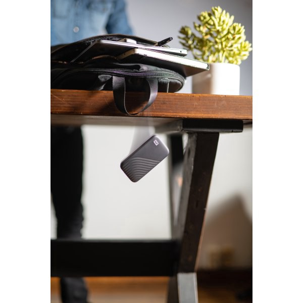 slide 9 of 10, WD My Passport Ssd WDbagf0010Bgy - Solid State Drive - Encrypted - 1 Tb - External (Portable) - Usb 3.2 Gen 2 (Usb-C Connector) - 256-Bit Aes - Gray, 1 ct