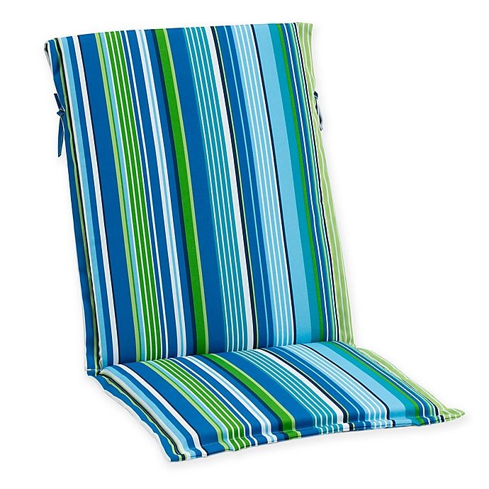 slide 1 of 1, Destination Summer Stripe Sling Back Indoor/Outdoor Cushion - Cool Blue, 1 ct