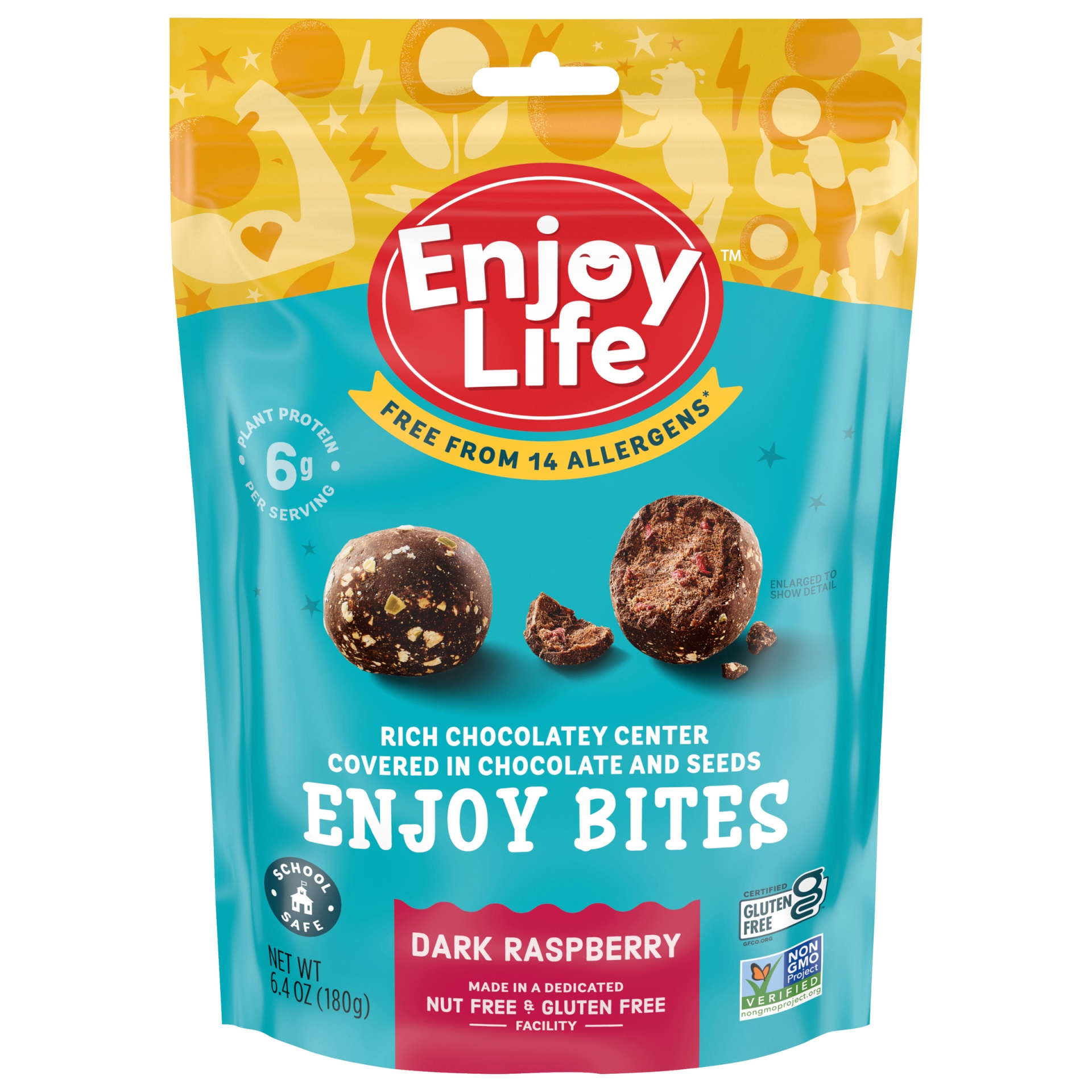 slide 1 of 6, Enjoy Life Dark Raspberry Protein Bites, 6.4 oz