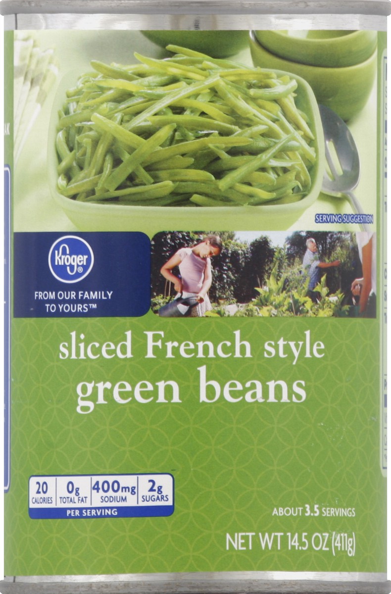 slide 3 of 6, Kroger Canned French Style Sliced Green Beans, 14.5 oz