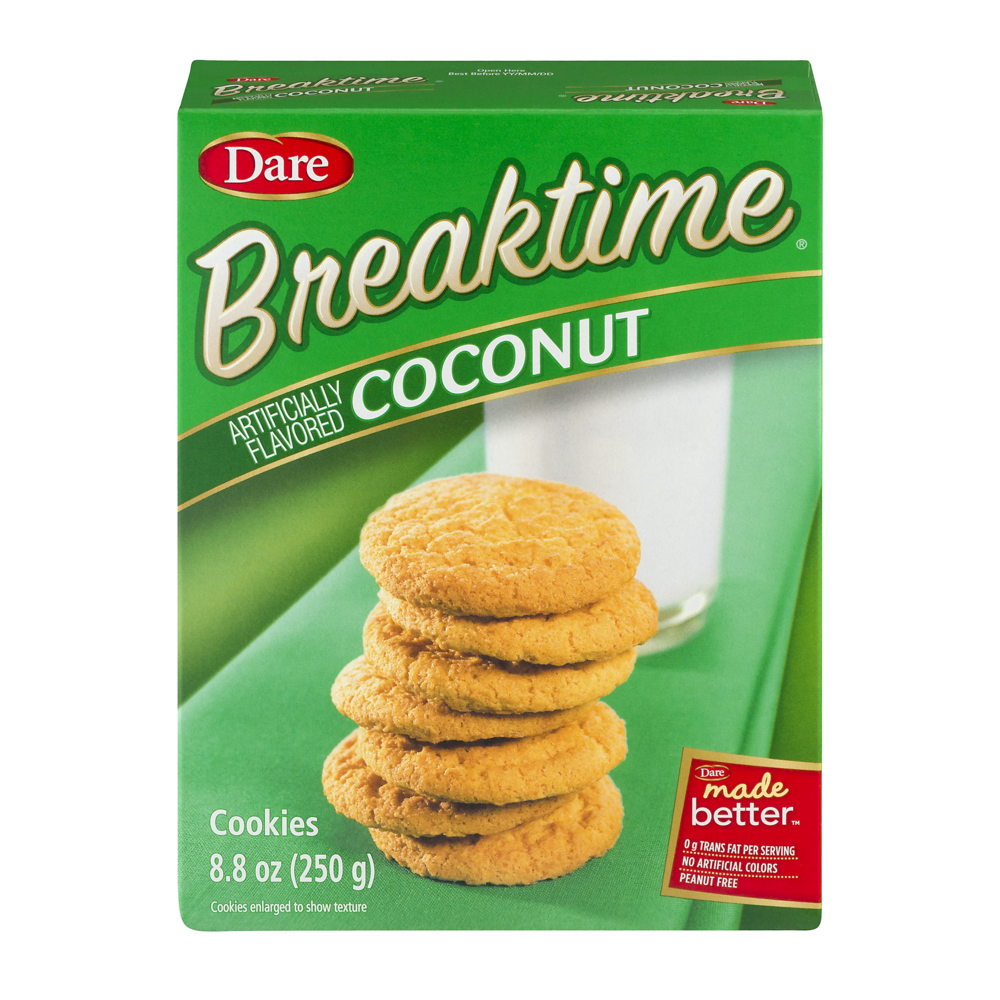 slide 1 of 1, Dare Breaktime Coconut Cookies, 8.8 oz