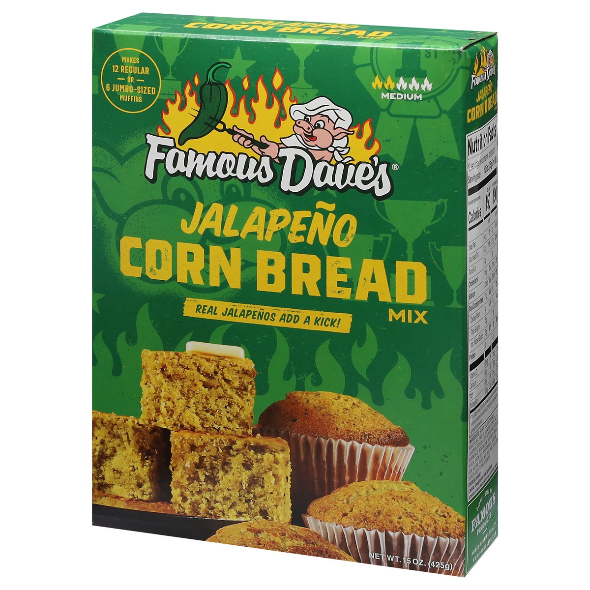 slide 2 of 9, Famous Dave's Jalapeno Corn Bread Mix, 15 oz