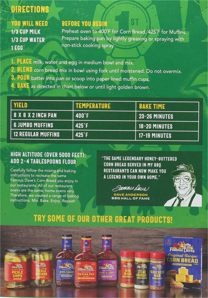 slide 3 of 9, Famous Dave's Jalapeno Corn Bread Mix, 15 oz