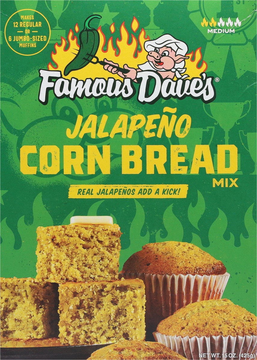 slide 9 of 9, Famous Dave's Jalapeno Corn Bread Mix, 15 oz