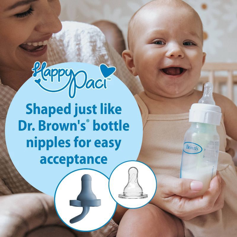 slide 15 of 15, Dr Brown HappyPaci 3-Pack Blue, 3 ct