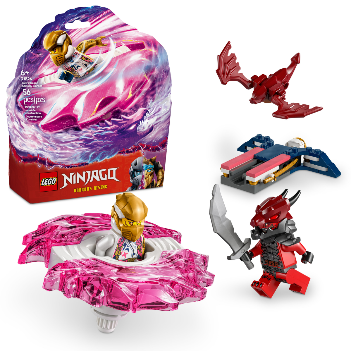 slide 1 of 21, LEGO NINJAGO Sora's Dragon Spinjitzu Spinner Building Toy 71824, 1 ct