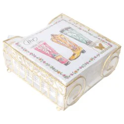 Boston International Texas Floral Boots Cocktail Napkins & Garden Gate Caddy Set