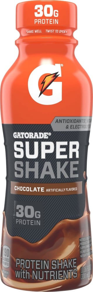slide 1 of 1, Gatorade Super Shake Chocolate Protein Shake With Nutrients, 11.16 oz