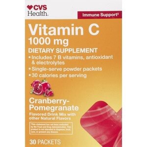 slide 1 of 1, CVS Health Immune Support Vitamin C Drink Packets, Cranberry-Pomegranate, 30 Ct, 1 ct