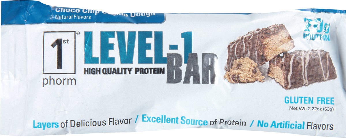 slide 4 of 9, 1st Phorm Chocolate Chip Cookie Dough Protein Bar, 2.2 oz