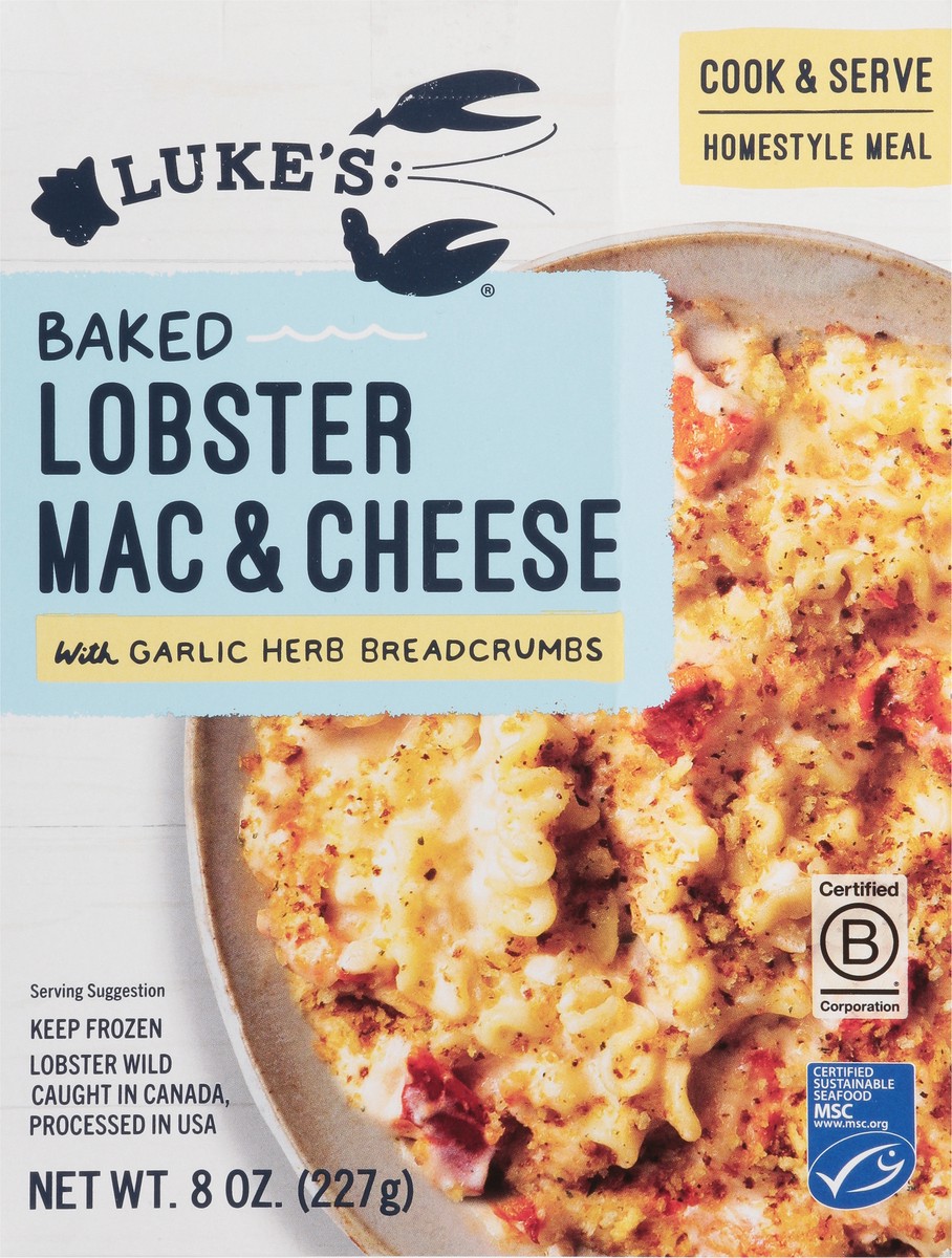 slide 12 of 13, Luke's Baked Lobster Mac & Cheese 8 oz, 8 oz