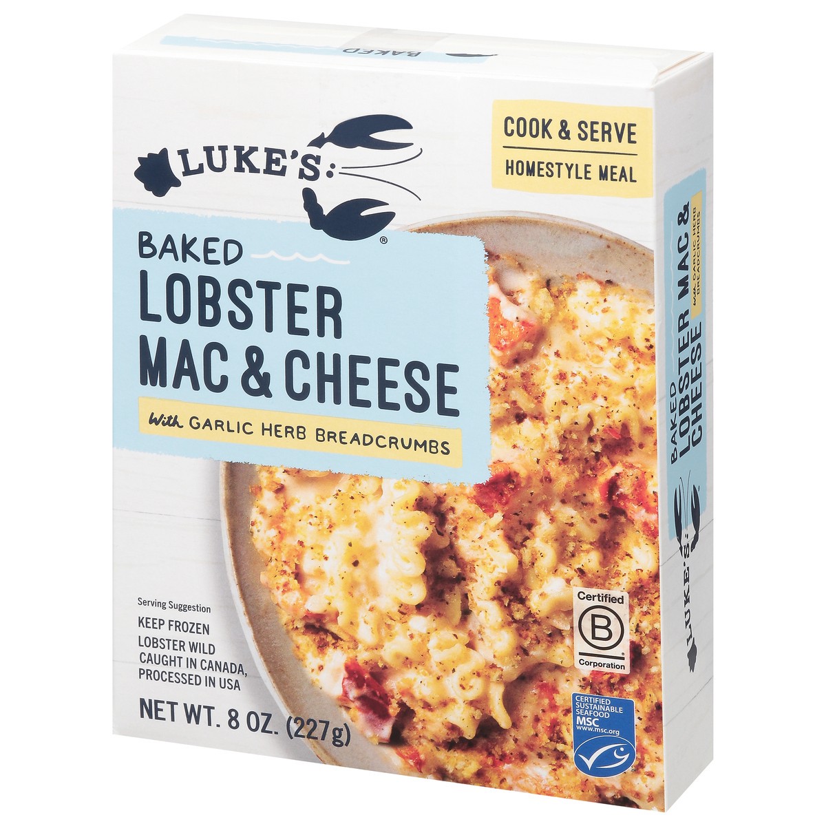slide 13 of 13, Luke's Baked Lobster Mac & Cheese 8 oz, 8 oz