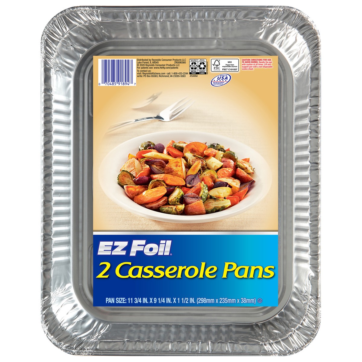 slide 2 of 3, EZ Foil Hefty EZ Foil Standard Size Casserole Pans - 2 CT, 2 ct