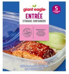 GE Medium Square Containers - 5 ct