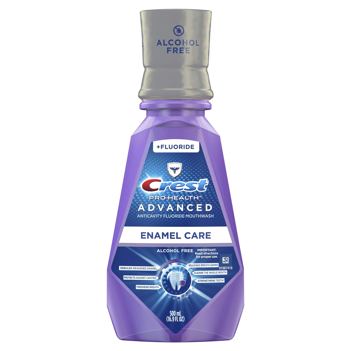 slide 1 of 2, Crest Pro-Health Advanced Anticavity Flouride Enamel Care Mouthwash 500 ml, 500 ml