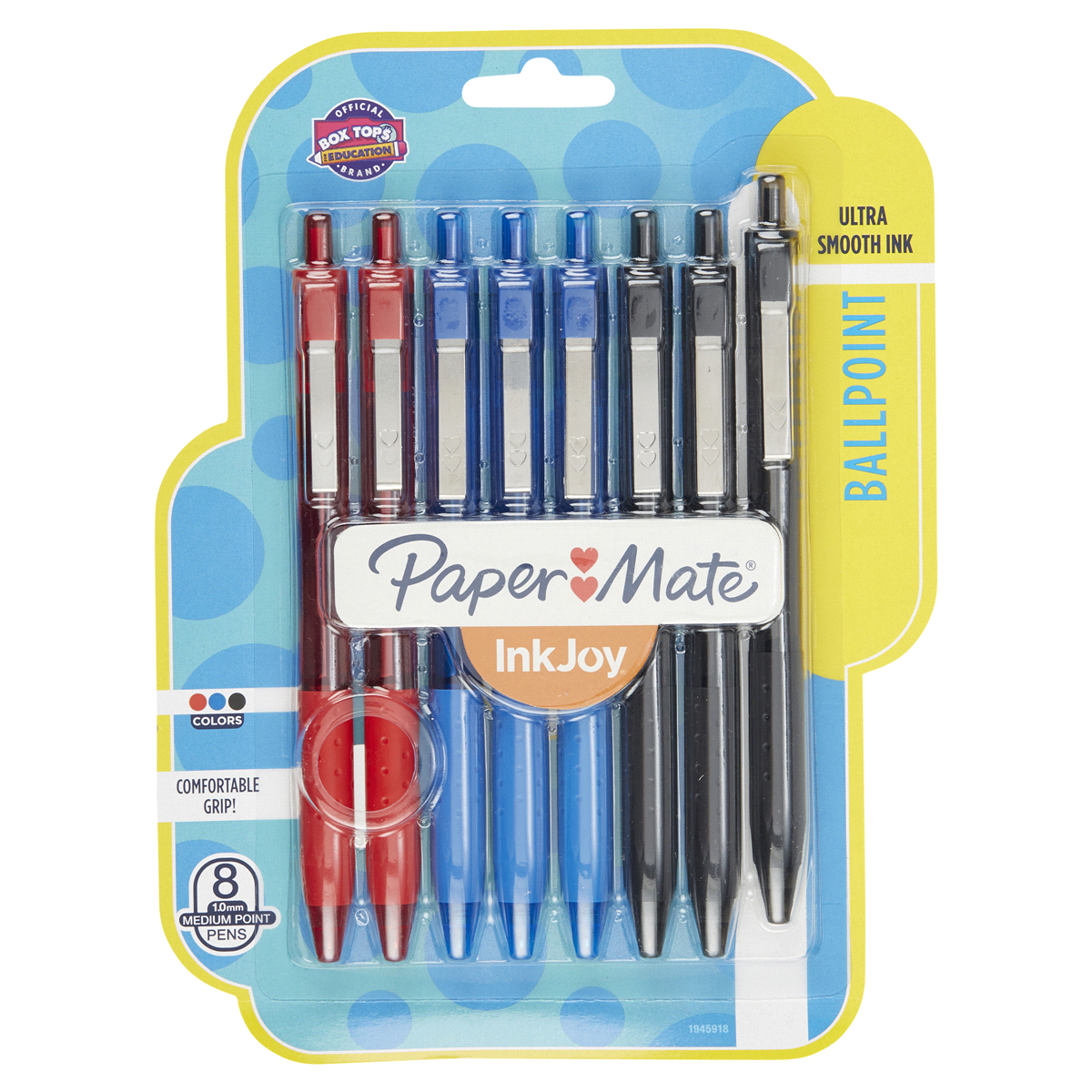 slide 1 of 1, Paper Mate InkJoy 300RT Retractable Ballpoint Pens, Medium Point, Black/Red/Blue Ink, 8 ct
