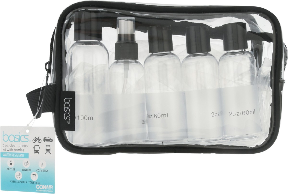 slide 7 of 9, Allegro Basics Clear Toiletry Kit with Bottles, 1 ct