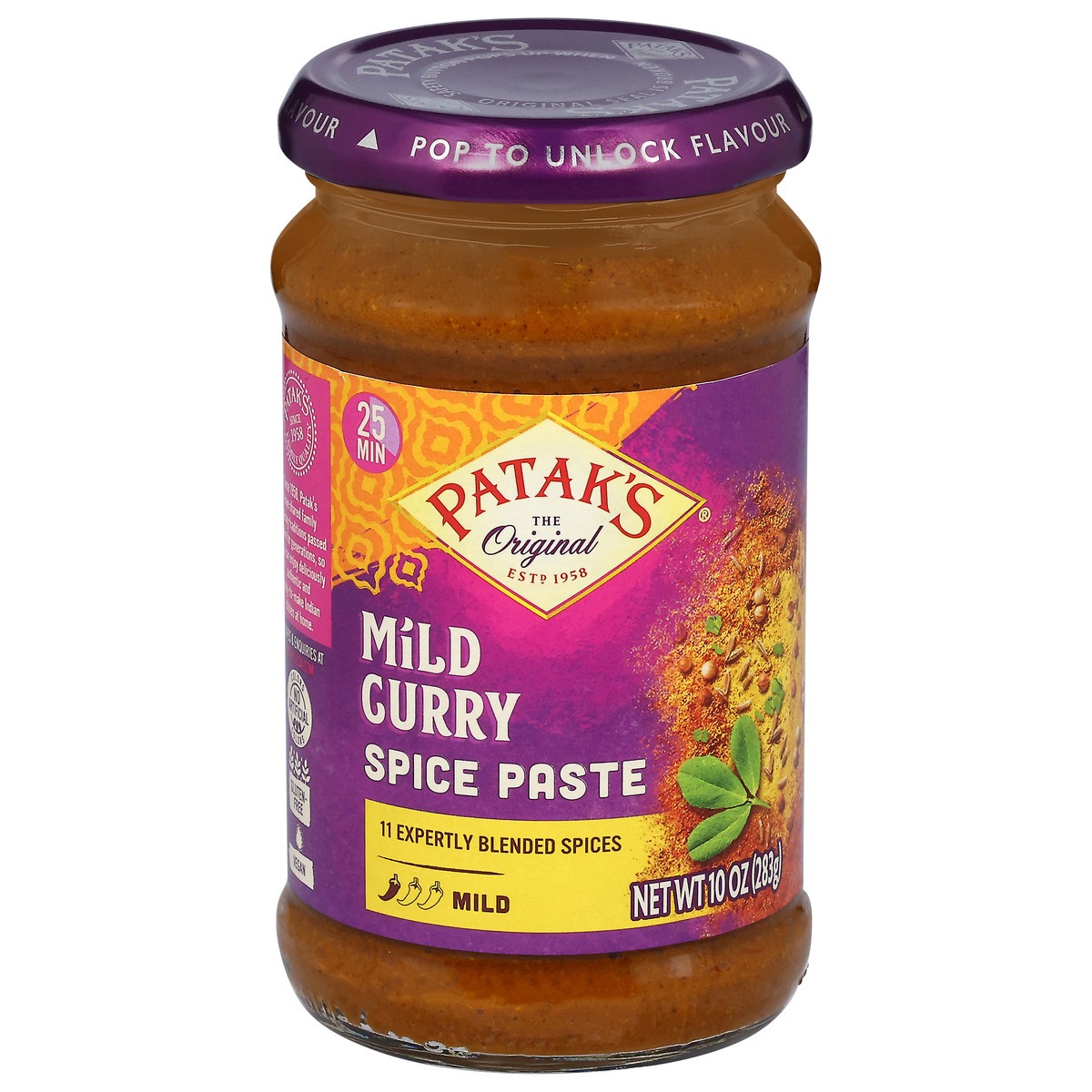 slide 1 of 13, Patak's Mild Curry Spice Paste 10 oz, 10 oz