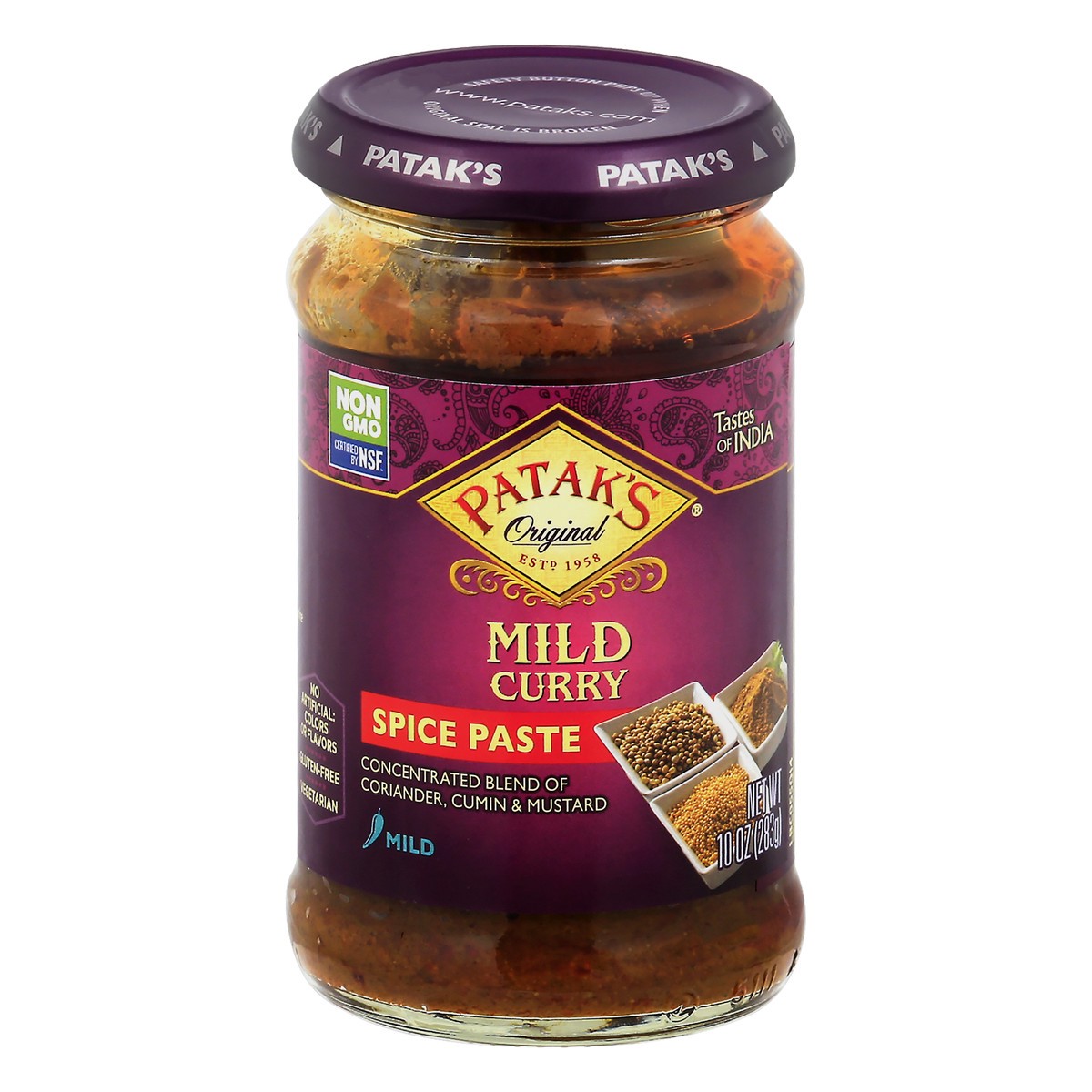 slide 8 of 13, Patak's Mild Curry Spice Paste 10 oz, 10 oz