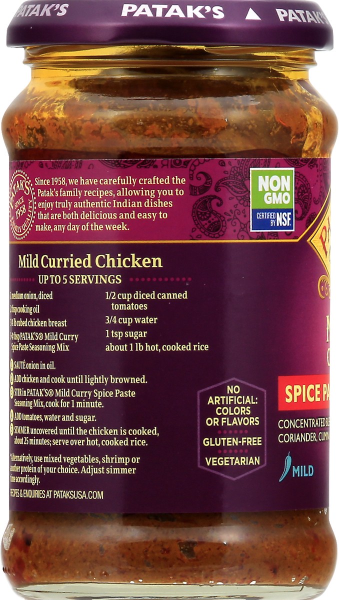 slide 4 of 13, Patak's Mild Curry Spice Paste 10 oz, 10 oz